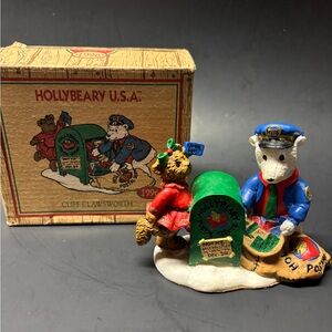 Hollybeary U.S.A. 1996 Polar Bear Pete Post Office Figurine